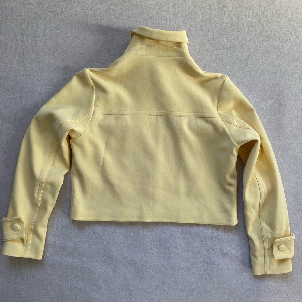 Express Cropped Snap Button Front Pastel Yellow B… - image 6